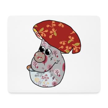 Herbstpilz - Mousepad (Querformat) - Weiß - Vorne