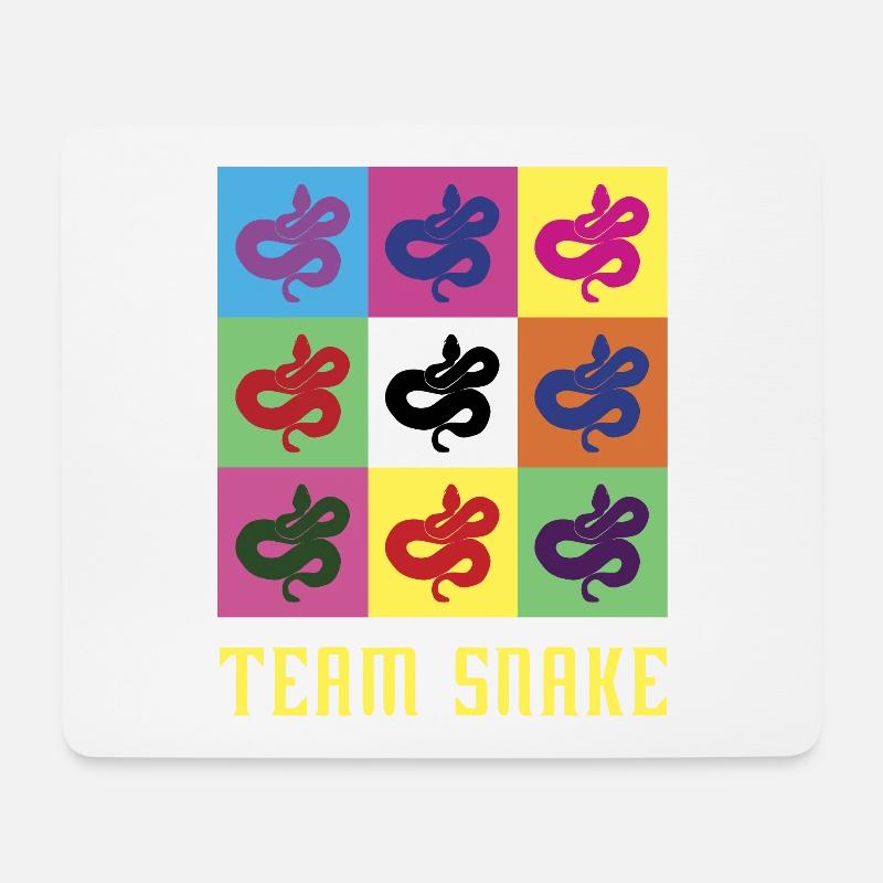 Team Schlange - Mousepad (Querformat) - Weiß