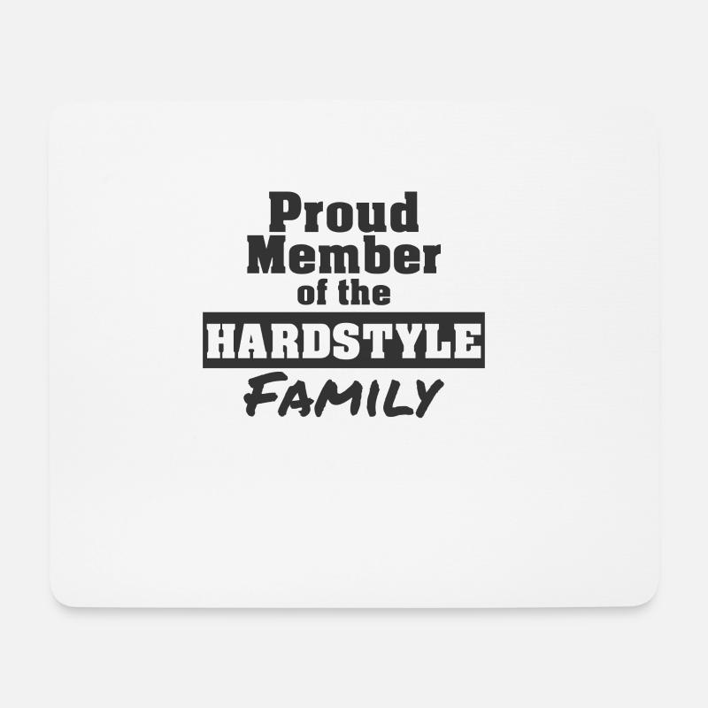 Hardstyle Family - Dark | Hardstyle Merchandise - Mousepad (Querformat) - Weiß