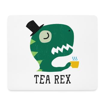 Tea Rex - Funny Dino - T-Rex - Mousepad (Querformat) - Weiß - Vorne