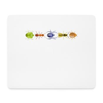 Insects collection insect spider bee ant shirt - Mouse Pad (horizontal) - white - Front