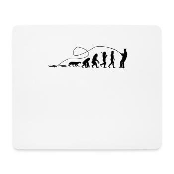 Evolution Angler TShirt - Mouse Pad (horizontal) - white - Front