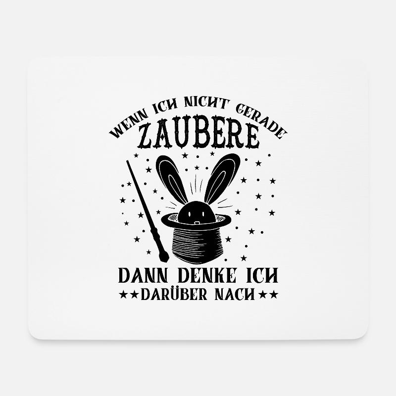 Zauberei Zauberer Zaubern Sprüche - Mousepad (Querformat) - Weiß