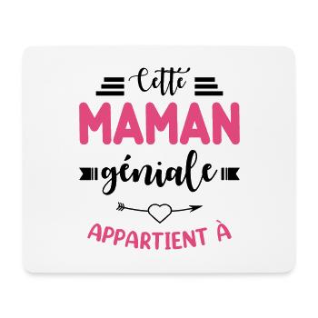Cette Maman génial appartient à - Tapis de souris (format paysage) - blanc - Devant