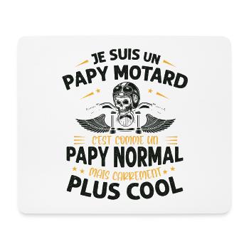 Je Suis Un Papy Motard Plus Cool Papi Cadeau Moto - Tapis de souris (format paysage) - blanc - Devant