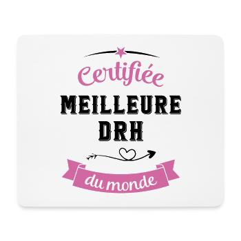Certifiée meilleure drh du monde - Tapis de souris (format paysage) - blanc - Devant