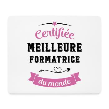 Certifiée meilleure formatrice du monde - Tapis de souris (format paysage) - blanc - Devant