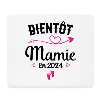 Bientôt future Mamie 2024 - Tapis de souris (format paysage) - blanc - Devant