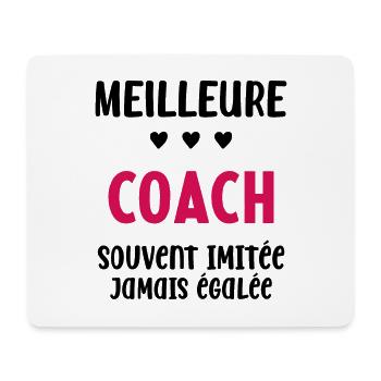 Femme Meilleure Coach Humour entraineuse Cadeau - Tapis de souris (format paysage) - blanc - Devant