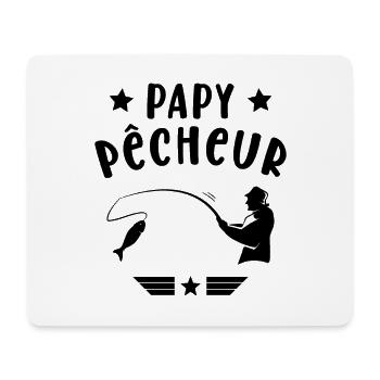 Papy Pêcheur Humour Fête des Grands Pères Noël - Tapis de souris (format paysage) - blanc - Devant