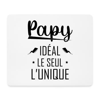Papy Idéal Le seul L'unique - Tapis de souris (format paysage) - blanc - Devant
