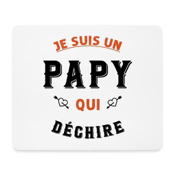 Je suis un papy qui déchire - Tapis de souris (format paysage) - blanc - Devant