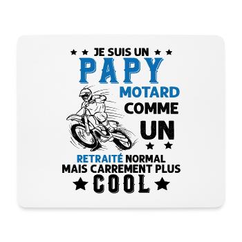 Je Suis Un Papy Motard Comme un Retraité Plus Cool - Tapis de souris (format paysage) - blanc - Devant