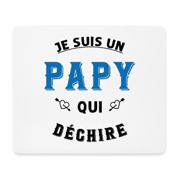 Je suis un papy qui déchire - Tapis de souris (format paysage) - blanc - Devant