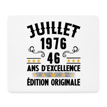 46 Ans Anniversaire Vintage Né(e) en Juillet 1976 - Tapis de souris (format paysage) - blanc - Devant