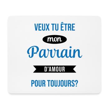 Veux Tu Être Mon Parrain d'amour pour toujours - Tapis de souris (format paysage) - blanc - Devant