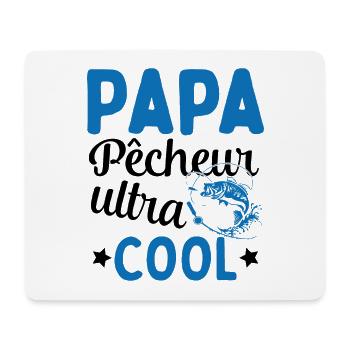 Cadeau Papa pêcheur cadeau fête des pères - Tapis de souris (format paysage) - blanc - Devant