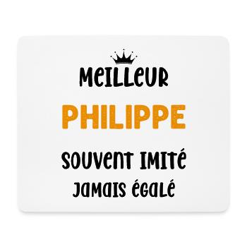 Homme humour prénom super meilleur philippe - Tapis de souris (format paysage) - blanc - Devant