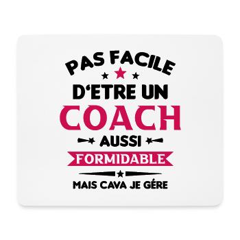Coach Formidable Idée Cadeau Entraîneur Drôle - Tapis de souris (format paysage) - blanc - Devant