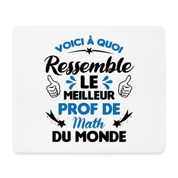 Voici Le meilleur Prof de Math du monde - Tapis de souris (format paysage) - blanc - Devant