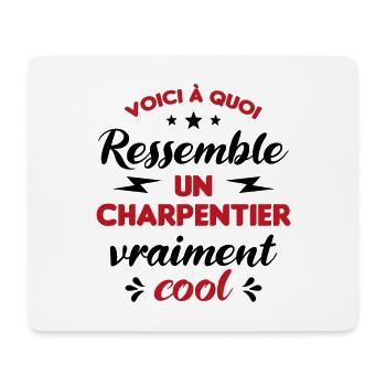 Voici À Quoi Ressemble Un Charpentier Cool - Tapis de souris (format paysage) - blanc - Devant