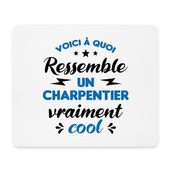 Voici À Quoi Ressemble Un Charpentier Cool - Tapis de souris (format paysage) - blanc - Devant