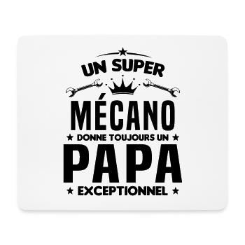 Mécano papa cadeau drôle fête des pères garagiste - Tapis de souris (format paysage) - blanc - Devant