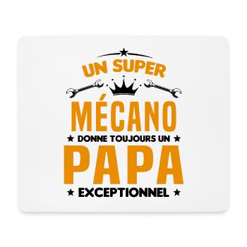 Mécano papa cadeau drôle fête des pères garagiste - Tapis de souris (format paysage) - blanc - Devant