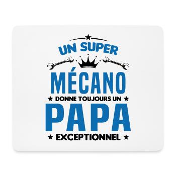 Mécano papa cadeau drôle fête des pères garagiste - Tapis de souris (format paysage) - blanc - Devant