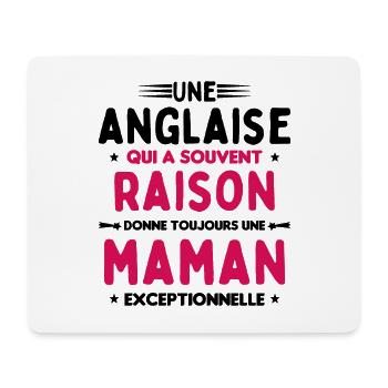 Une anglaise donne toujours maman exceptionnelle - Tapis de souris (format paysage) - blanc - Devant