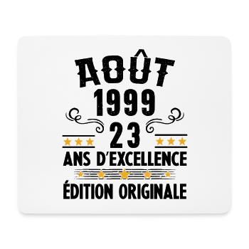 23 Ans Anniversaire Vintage Né(e) en Août 1999 - Tapis de souris (format paysage) - blanc - Devant