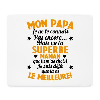 Annonce grossesse Cadeau Futur Papa Future Maman - Tapis de souris (format paysage) - blanc - Devant