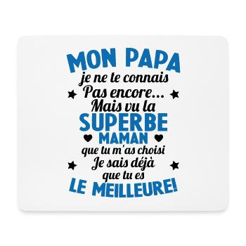 Annonce grossesse Cadeau Futur Papa Future Maman - Tapis de souris (format paysage) - blanc - Devant