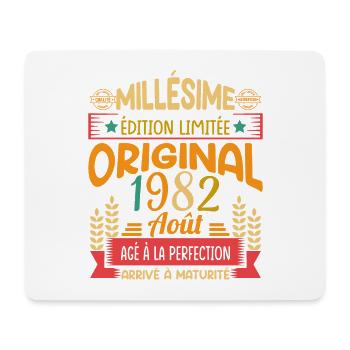 Millésime Né(e) Août 1982 Cadeau Anniversaire - Tapis de souris (format paysage) - blanc - Devant
