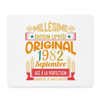 Millésime Né(e) Septembre 1982 Cadeau Anniversaire - Tapis de souris (format paysage) - blanc - Devant