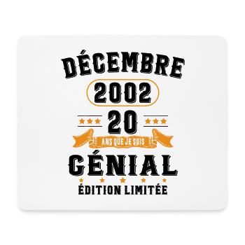 20 Ans Anniversaire Vintage Né(e) en Décembre 2002 - Tapis de souris (format paysage) - blanc - Devant