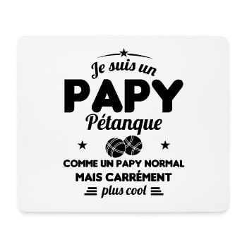 Un Papy Pétanque Comme Un Papy Normal - Tapis de souris (format paysage) - blanc - Devant