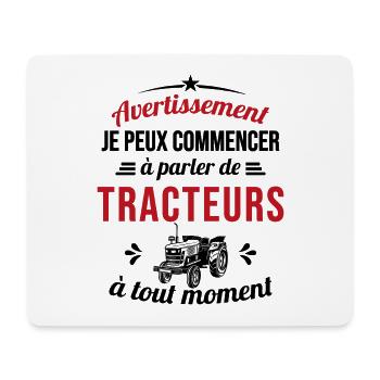 Parler De tracteurs À Tout Moment Pour Agriculteur - Tapis de souris (format paysage) - blanc - Devant