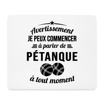 Parler De pétanque À Tout Moment - Tapis de souris (format paysage) - blanc - Devant