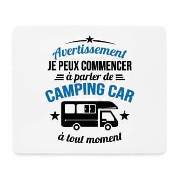 Parler de Camping Car à tout Moment Cadeau Humour - Tapis de souris (format paysage) - blanc - Devant