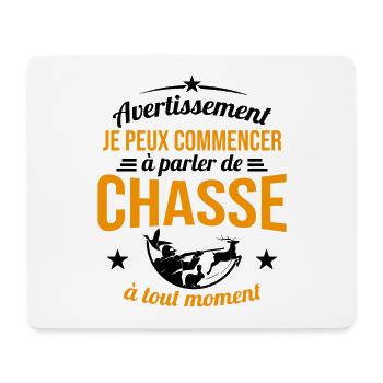 Parler De Chasse à Tout Moment Cadeau Chasseur - Tapis de souris (format paysage) - blanc - Devant