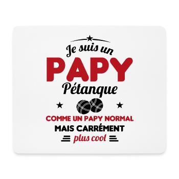 Un Papy Pétanque Comme Un Papy Normal - Tapis de souris (format paysage) - blanc - Devant