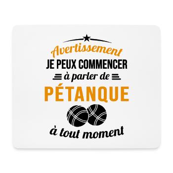 Parler De pétanque À Tout Moment - Tapis de souris (format paysage) - blanc - Devant