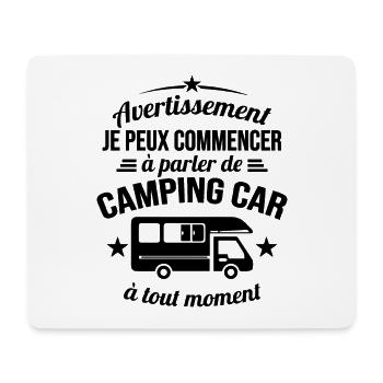 Parler de Camping Car à tout Moment Cadeau Humour - Tapis de souris (format paysage) - blanc - Devant