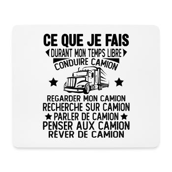 Ce Que Je Fais Pendant Mon Temps Libre Camion - Tapis de souris (format paysage) - blanc - Devant