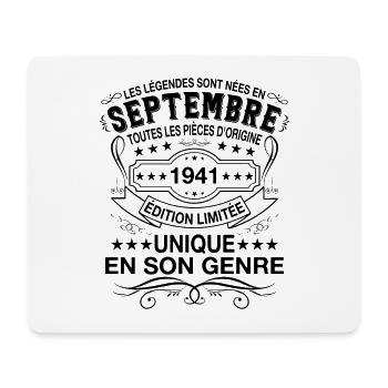 Les légendes sont nées en Septembre 1941 - Tapis de souris (format paysage) - blanc - Devant