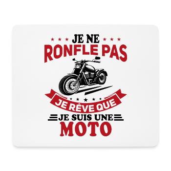 Je Ne Ronfle Pas Je Rêve Que Je Suis Une Moto - Tapis de souris (format paysage) - blanc - Devant
