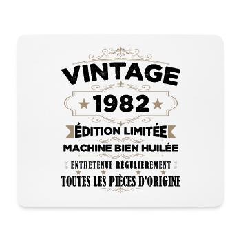 Vintage 1982 Édition Limitée - Tapis de souris (format paysage) - blanc - Devant