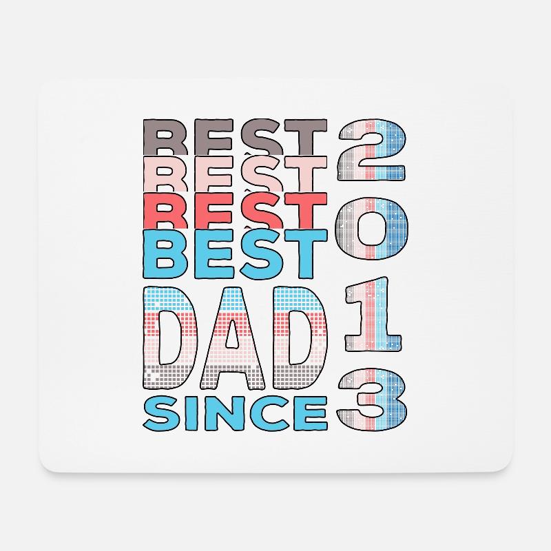 Bester Papa der Welt seit 2013 Vatertag Geburtstag - Mousepad (Querformat) - Weiß