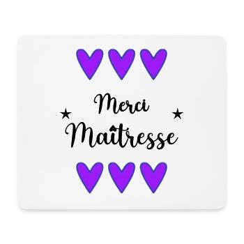 MERCI. MERCI MAÎTRESSE. CADEAU MAÎTRESSE. VACANCES - Tapis de souris (format paysage) - blanc - Devant